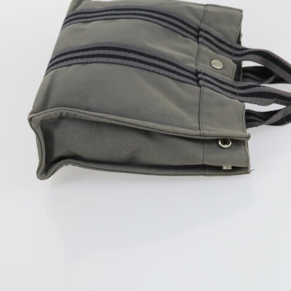 HERMES Braune Fourre Tout Handtasche Canvas 4er Set Schwarz Navy Grau Auth 157079