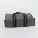 HERMES Braune Fourre Tout Handtasche Canvas 4er Set Schwarz Navy Grau Auth 157079-24