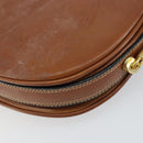 BALLY Shoulder Bag Leather Brown Gold Auth 157101-12