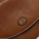 BALLY Shoulder Bag Leather Brown Gold Auth 157101-14