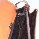BALLY Shoulder Bag Leather Brown Gold Auth 157101-18