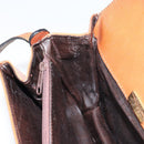 BALLY Shoulder Bag Leather Brown Gold Auth 157101-19