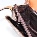 BALLY Shoulder Bag Leather Brown Gold Auth 157101-20