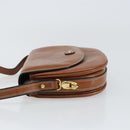 BALLY Shoulder Bag Leather Brown Gold Auth 157101-5