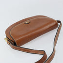 BALLY Shoulder Bag Leather Brown Gold Auth 157101-6