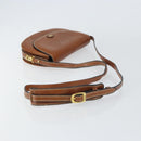 BALLY Shoulder Bag Leather Brown Gold Auth 157101-7