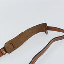 BALLY Shoulder Bag Leather Brown Gold Auth 157101-8