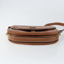 BALLY Shoulder Bag Leather Brown Gold Auth 157101-9