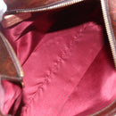 ETRO Paisley Hand Bag PVC Leather Brown Gold Auth 157103-17