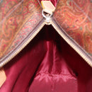 ETRO Paisley Hand Bag PVC Leather Brown Gold Auth 157103-18