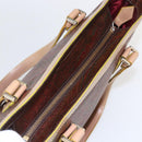 ETRO Paisley Hand Bag PVC Leather Brown Gold Auth 157103-6