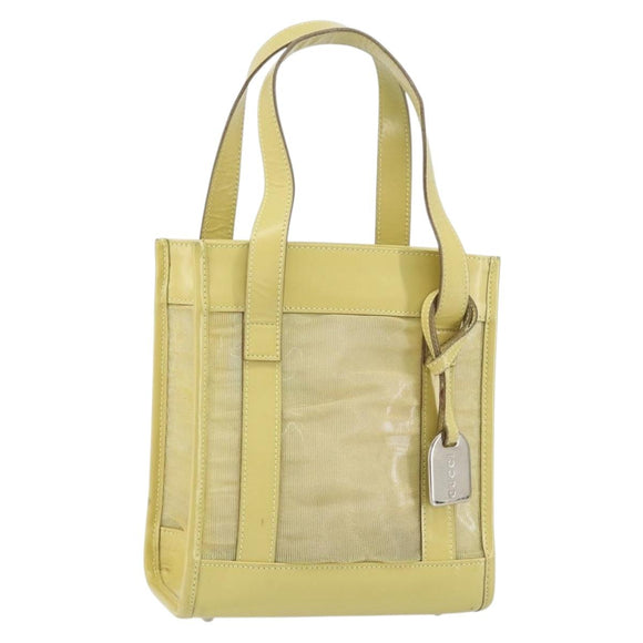 GUCCI Mesh Hand Bag Leather Green 000 2058 0500 5 Auth 157104