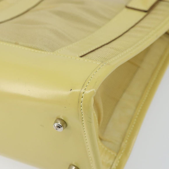 GUCCI Mesh Hand Bag Leather Green 000 2058 0500 5 Auth 157104