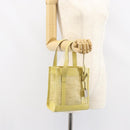 GUCCI Mesh Hand Bag Leather Green 000 2058 0500 5 Auth 157104-20