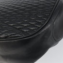 BALLY Chain Shoulder Bag Leather Black Gold Auth 157106-15