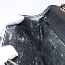 BALLY Chain Shoulder Bag Leather Black Gold Auth 157106-20