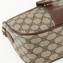 GUCCI GG Supreme Web Sherry Line Bag PVC Beige Gold 001 58 6177 Auth 157107-14