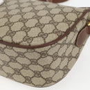 GUCCI GG Supreme Web Sherry Line Bag PVC Beige Gold 001 58 6177 Auth 157107-15