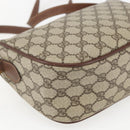 GUCCI GG Supreme Web Sherry Line Bag PVC Beige Gold 001 58 6177 Auth 157107-16