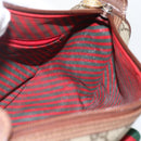 GUCCI GG Supreme Web Sherry Line Bag PVC Beige Gold 001 58 6177 Auth 157107-19