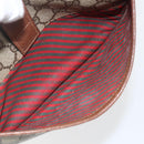 GUCCI GG Supreme Web Sherry Line Bag PVC Beige Gold 001 58 6177 Auth 157107-11