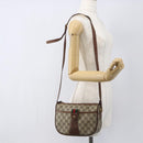 GUCCI GG Supreme Web Sherry Line Bag PVC Beige Gold 001 58 6177 Auth 157107-22