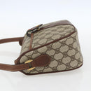GUCCI GG Supreme Web Sherry Line Bag PVC Beige Gold 001 58 6177 Auth 157107-3