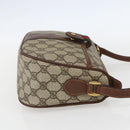 GUCCI GG Supreme Web Sherry Line Bag PVC Beige Gold 001 58 6177 Auth 157107-4