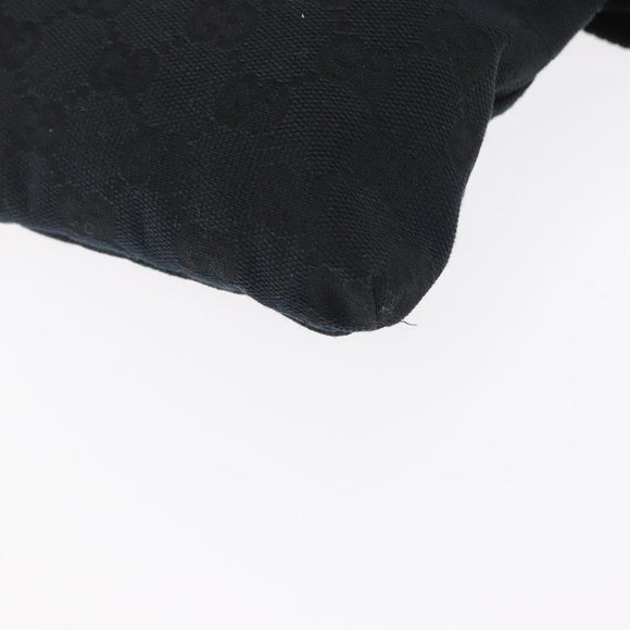 GUCCI GG Canvas Waist bag Black Silver 28566 Auth 157108