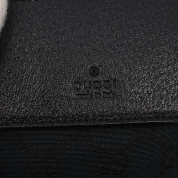 GUCCI GG Canvas Waist bag Black Silver 28566 Auth 157108