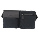 GUCCI GG Canvas Waist bag Black Silver 28566 Auth 157108-2
