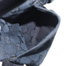 GUCCI GG Canvas Waist bag Black Silver 28566 Auth 157108-21