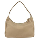 PRADA Hand Bag Nylon Beige Silver Auth 157109V-3
