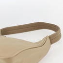 PRADA Hand Bag Nylon Beige Silver Auth 157109V-8
