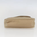 PRADA Hand Bag Nylon Beige Silver Auth 157109V-9