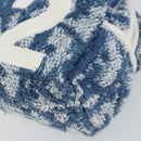 Christian Dior Trotter Canvas Hand Bag Pile Blue Auth 157110-10