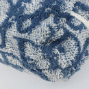 Christian Dior Trotter Canvas Hand Bag Pile Blue Auth 157110-12