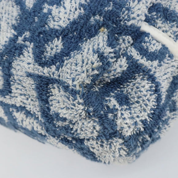 Christian Dior Trotter Canvas Hand Bag Pile Blue Auth 157110