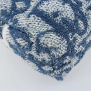 Christian Dior Trotter Canvas Hand Bag Pile Blue Auth 157110-13