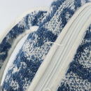 Christian Dior Trotter Canvas Hand Bag Pile Blue Auth 157110-15