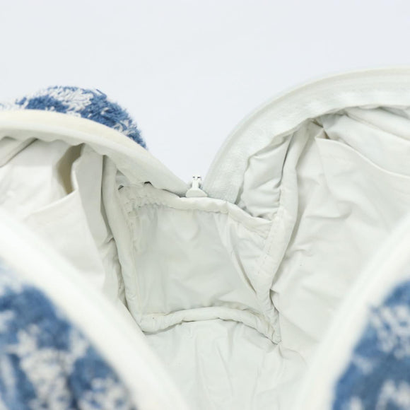 Christian Dior Trotter Canvas Hand Bag Pile Blue Auth 157110