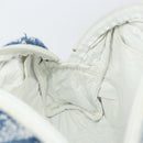 Christian Dior Trotter Canvas Hand Bag Pile Blue Auth 157110-19