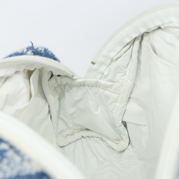 Christian Dior Trotter Canvas Hand Bag Pile Blue Auth 157110