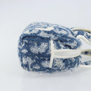 Christian Dior Trotter Canvas Hand Bag Pile Blue Auth 157110-4