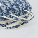 Christian Dior Trotter Canvas Hand Bag Pile Blue Auth 157110-7