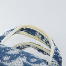 Christian Dior Trotter Canvas Hand Bag Pile Blue Auth 157110-8