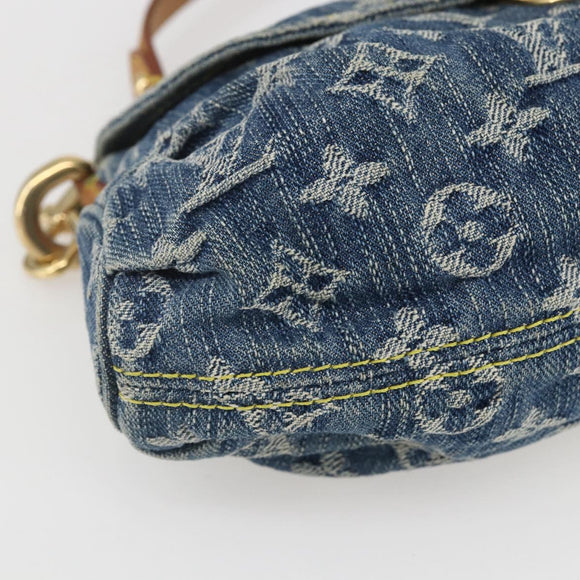LOUIS VUITTON Monogram Denim Mini Preity Shoulder Bag Blue M95050 Auth 157111AV