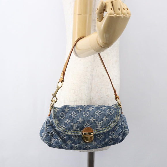LOUIS VUITTON Monogram Denim Mini Preity Shoulder Bag Blue M95050 Auth 157111AV