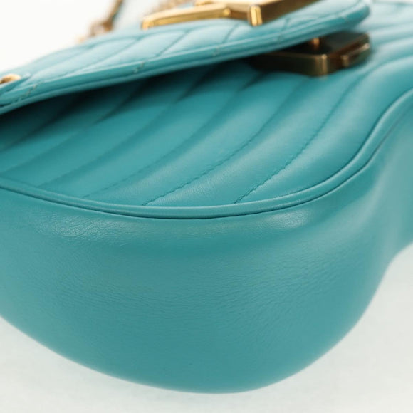 LOUIS VUITTON New Wave PM Herz-Tasche Türkisblau M51936 LV Auth 157113M