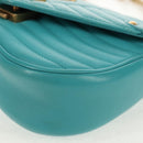 LOUIS VUITTON New Wave PM Herz-Tasche Türkisblau M51936 LV Auth 157113M-17